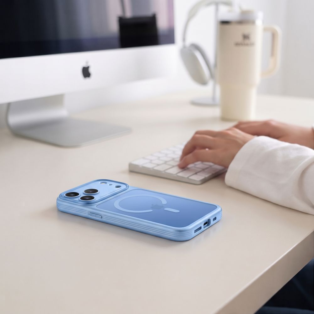Tech Protect Magprime Magsafe Cc Iphone 17 Pro Max / 18 Pro Max Mat Lyseblå