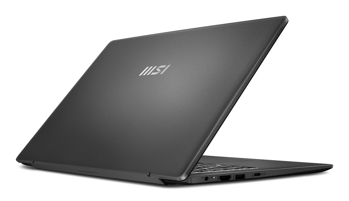 MSI Modern 14 F1MG-867NL Intel Core 7 150U Laptop 35,6 cm (14") Fuld HD 16 GB DDR4-SDRAM 512 GB SSD Wi-Fi 6E (802.11ax) Windows 11 Home Grå