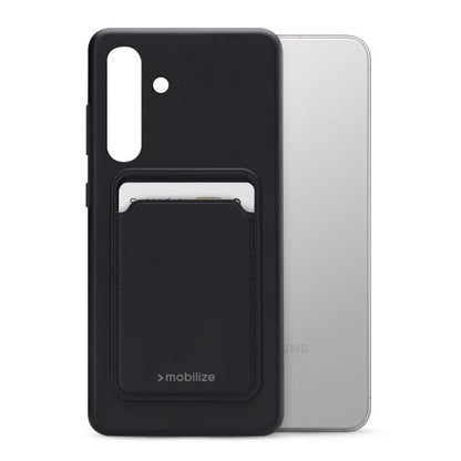 MOBILIZE RUBBER GELLY CARD COVER TIL SAMSUNG GALAXY S24 5G, MAT SORT