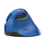 Trådløs vertikal mus Delux M618Mini BT4.0 + 2.4Ghz 4000DPI RGB (blå)