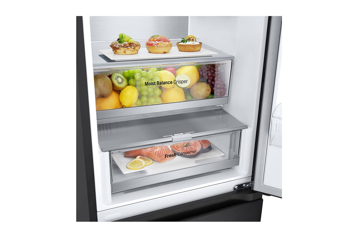 LG GBV5150DEP køle-/fryseskab Fritstående 344 L Sort
