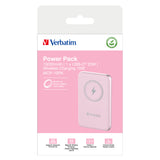 Verbatim Charge 'n' Go Lithium polymer (LiPo) 10000 mAh Trådløs opladning Lyserød