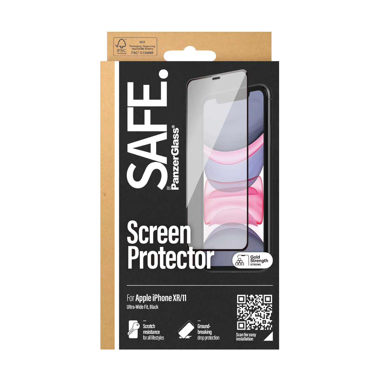 PanzerGlass SAFE. by ® Skærmbeskyttelse iPhone 11 | XR | Edge-to-Edge