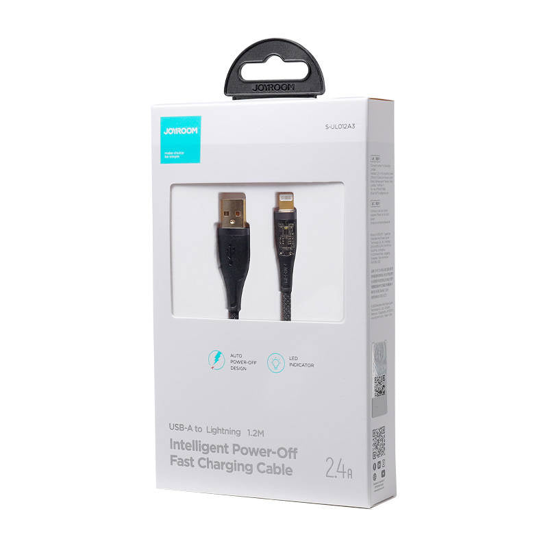 Kabel til USB-A / Lightning / 2.4A / 1.2m Joyroom S-UL012A3 (sort)