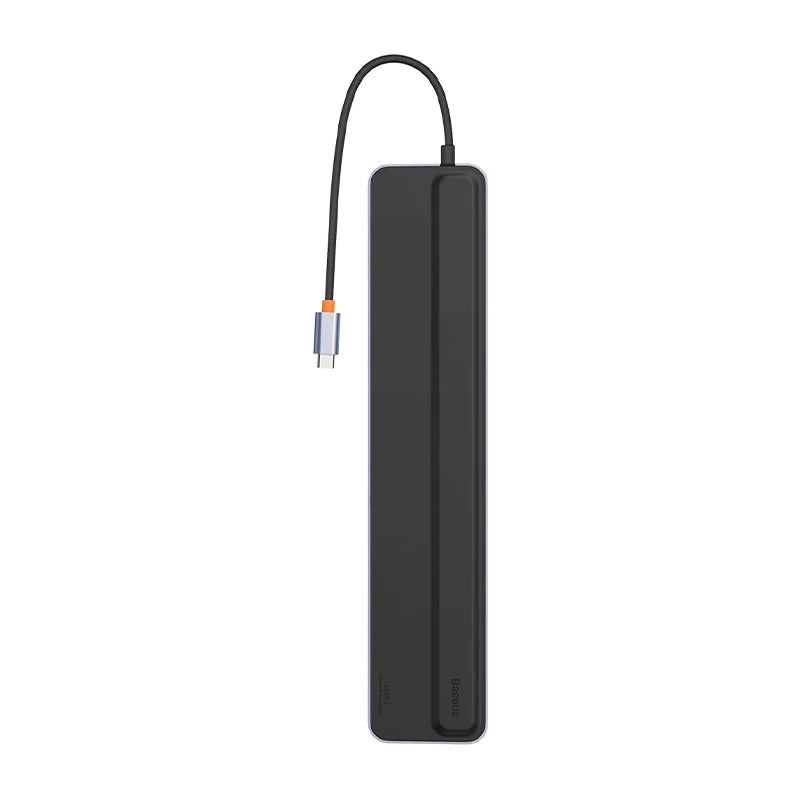 Hub 12w1 Baseus EliteJoy Gen2 serie USB-C til 2xHDMI+ 3xUSB 3.0+ PD+ DP+ SD/TF+ RJ45+ Type-C+ 3,5 mm (mørkgrå)