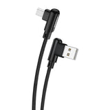 Foneng X70 Angled USB til Micro USB-kabel, 3A, 1m (sort)