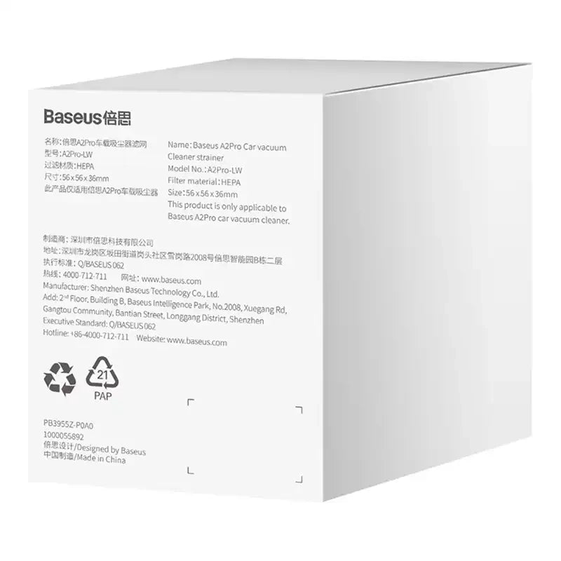 Baseus A2Pro Bilstøvsugerfiltre 2 PCS (Sort)