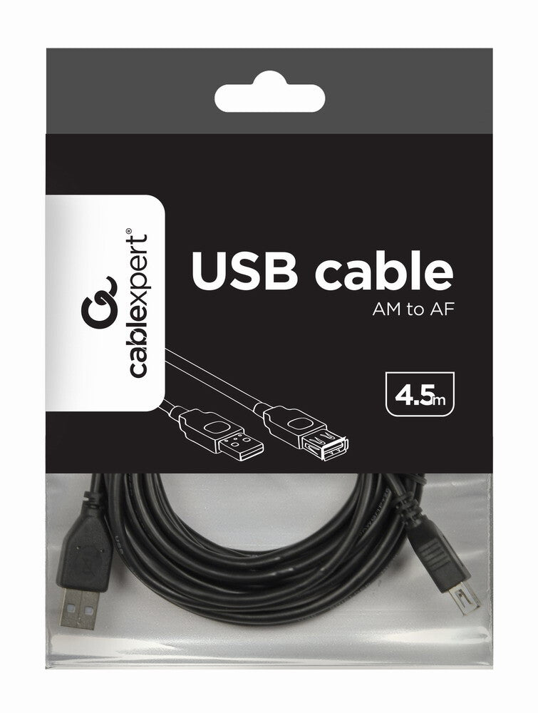 Gembird CCP-USB2-AMAF-15C USB-kabel USB 2.0 4,6 m USB A Sort