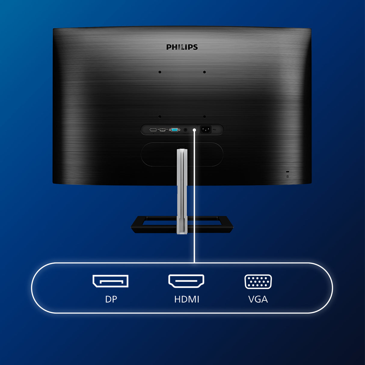 Philips E Line 322E1C/00 LED display 80 cm (31.5") 1920 x 1080 pixel Fuld HD LCD Sort