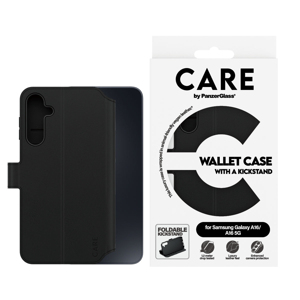 CARE by PanzerGlass Wallet Case m. Kickstand Samsung Galaxy A16 4G & A16 5G