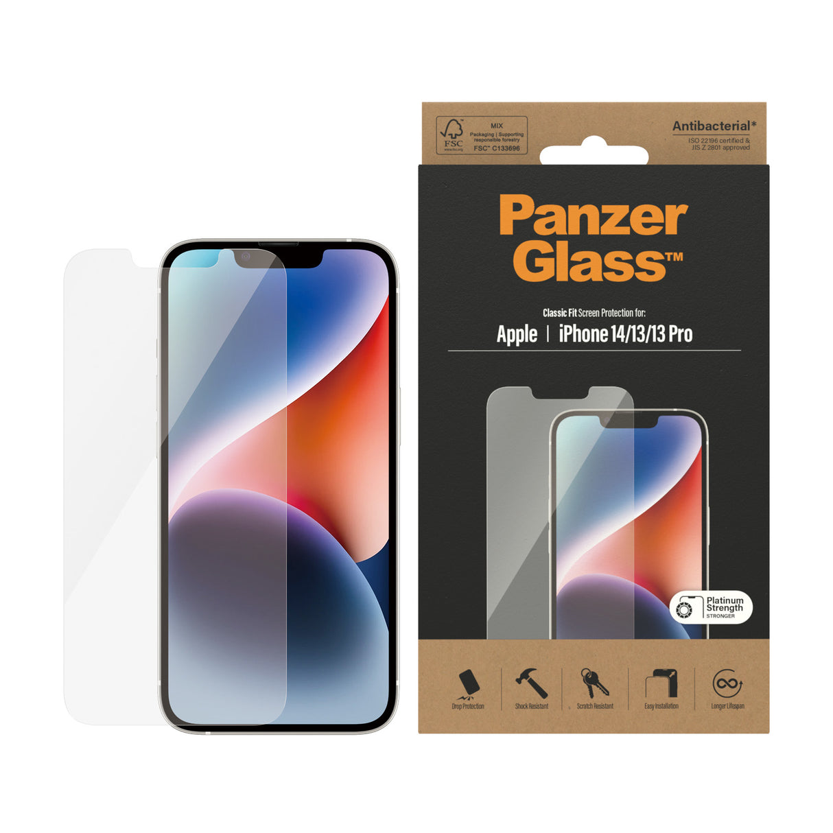 PanzerGlass Screen Protector Apple iPhone 14/13/13 Pro - Classic Fit