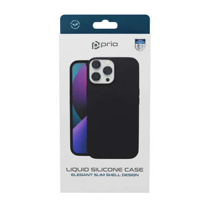 prio Liquid Silicone Cover til iPhone 15 (6.1in) sort