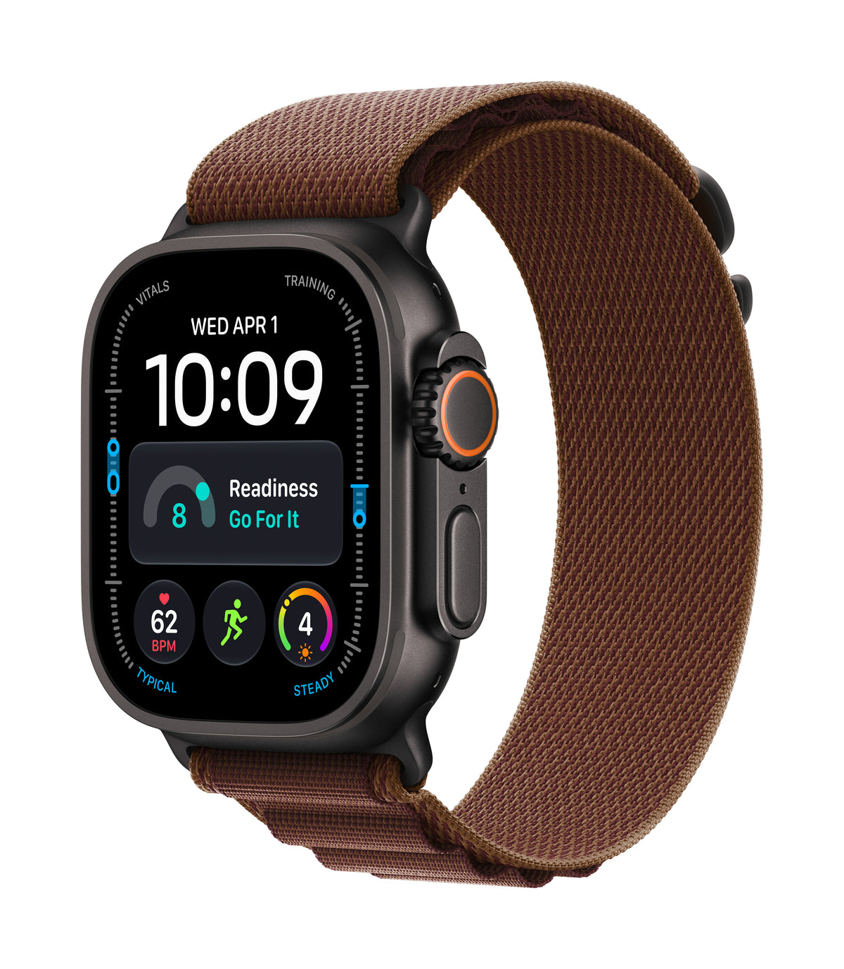 *Apple Watch Ultra 4 GPS + Cellular 49mm Black Titanium Case with Burgundy Alpine Loop - L