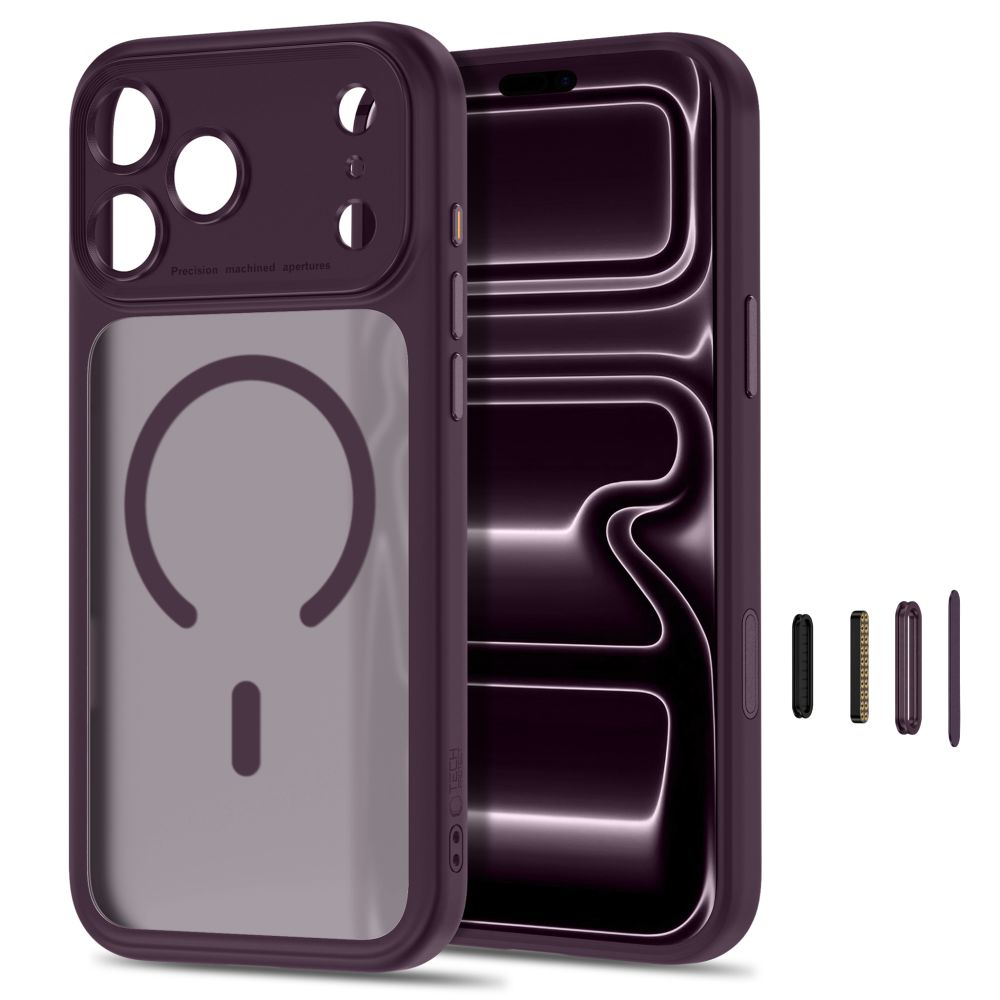 Tech Protect Magpeak Magsafe Cc Iphone 17 Pro / 18 Pro Mat Burgundy