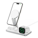 Tech Protect Qi15 W A47 3 I 1 Magnetisk Magsafe Trådløs Oplader Hvid
