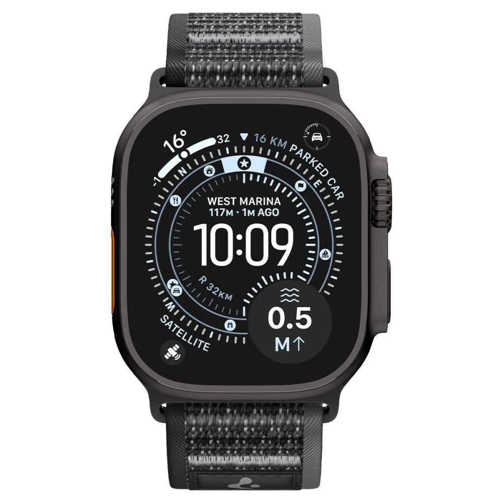 Spigen Athlex Air 2 Apple Watch 8 / 9 / 10 / 11 / 12 / Se / Ultra (44 / 45 / 46 / 49 Mm) Aktiv Sort / Grå