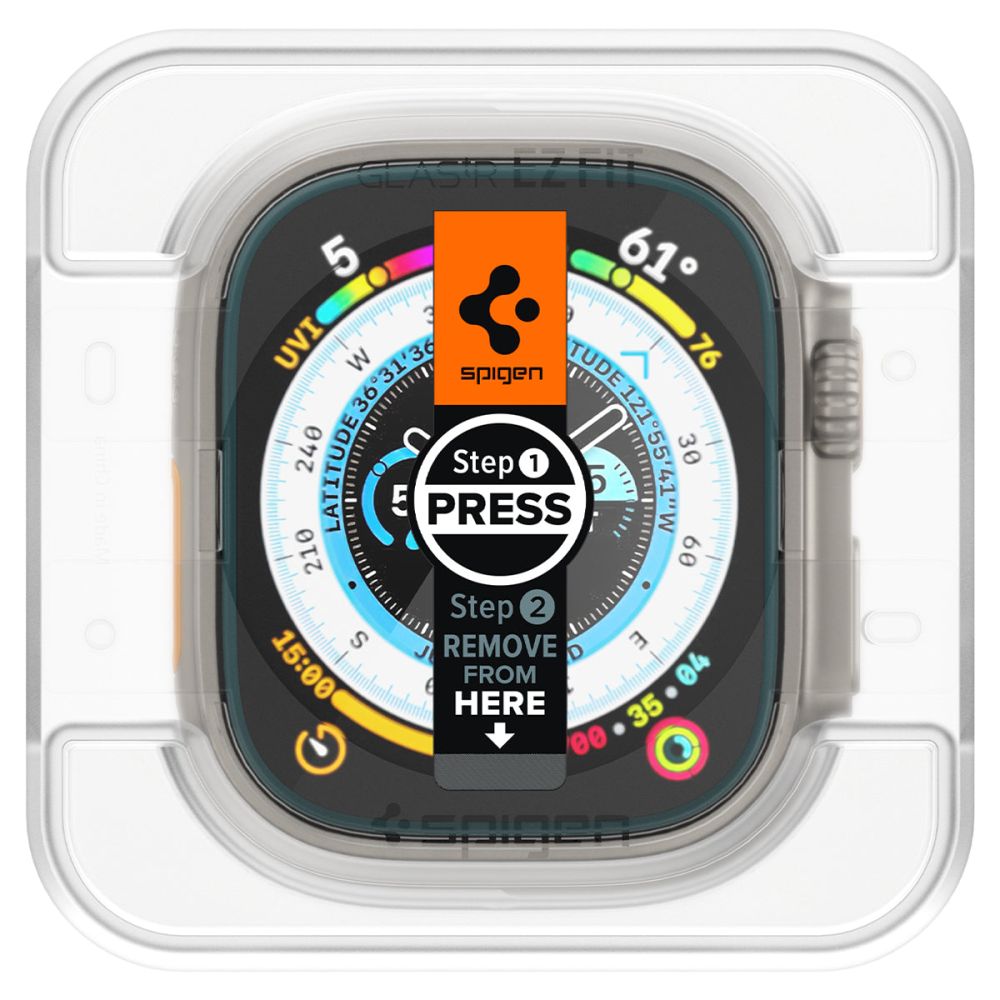 Hærdet Glas Spigen Glas.Tr ”Ez Fit” 2 Pack Apple Watch Ultra 1 / 2 / 3 / 4 (49 Mm) Klar