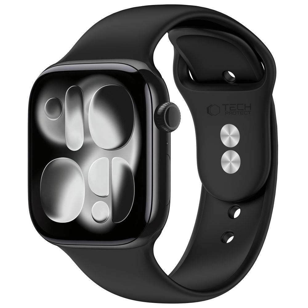 Tech Protect Silikone Apple Watch 8 / 9 / 10 / 11 / 12 / Se / Ultra (44 / 45 / 46 / 49 Mm) Sort