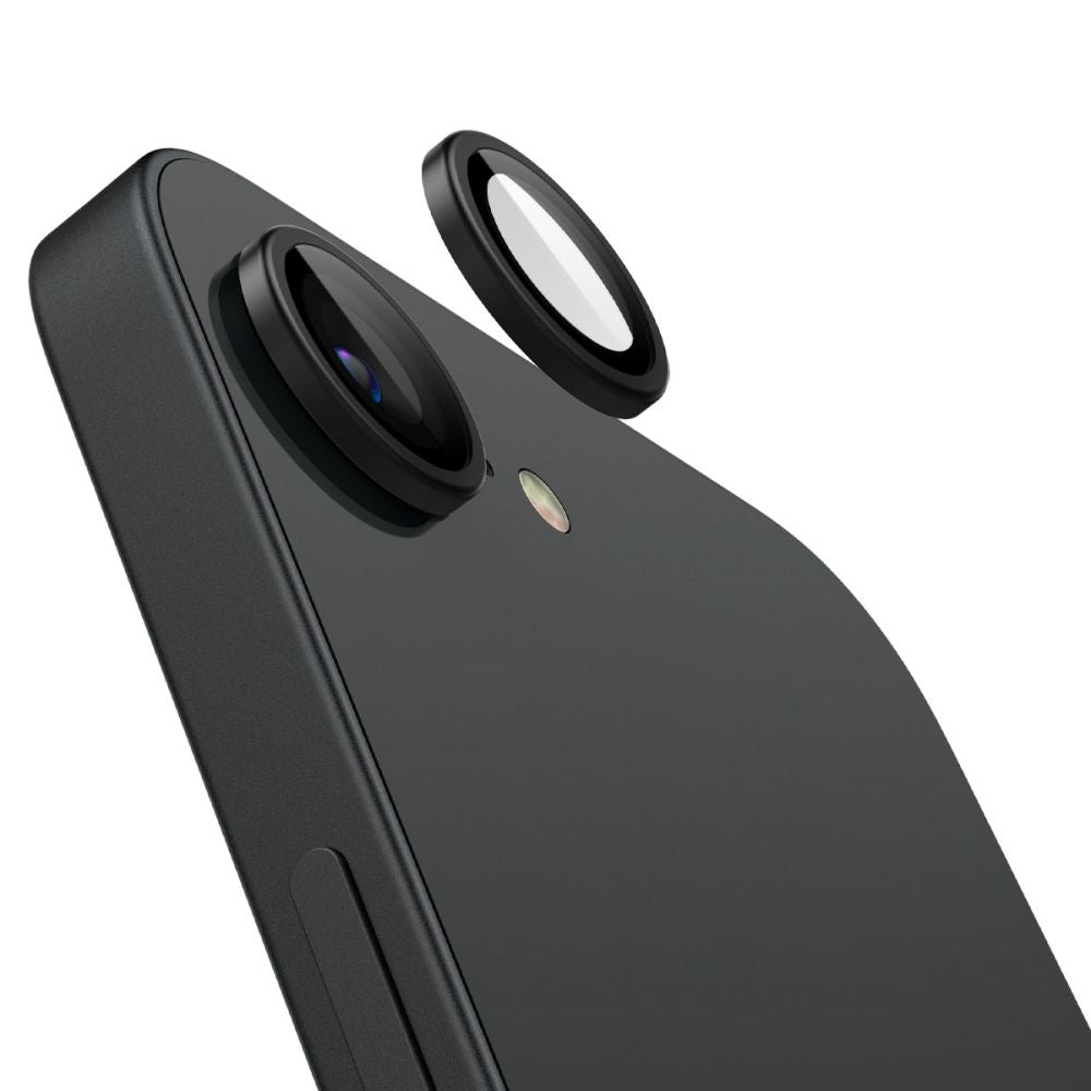 Kamera Beskyttelse Spigen Optik Pro Glas.Tr ”Ez Fit” Camera Protector 2 Pack Iphone 16 E / 17 E Sort