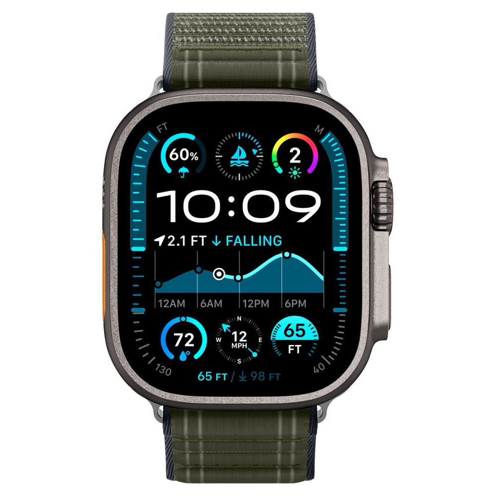 Spigen Wbf0 Remmen Til Apple Watch 8 / 9 / 10 / 11 / 12 / Se / Ultra (44 / 45 / 46 / 49 Mm) Grøn