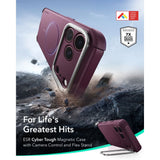 Esr Cyber Tough Støtte Magsafe Iphone 17 Pro / 18 Pro Dyb Burgundy