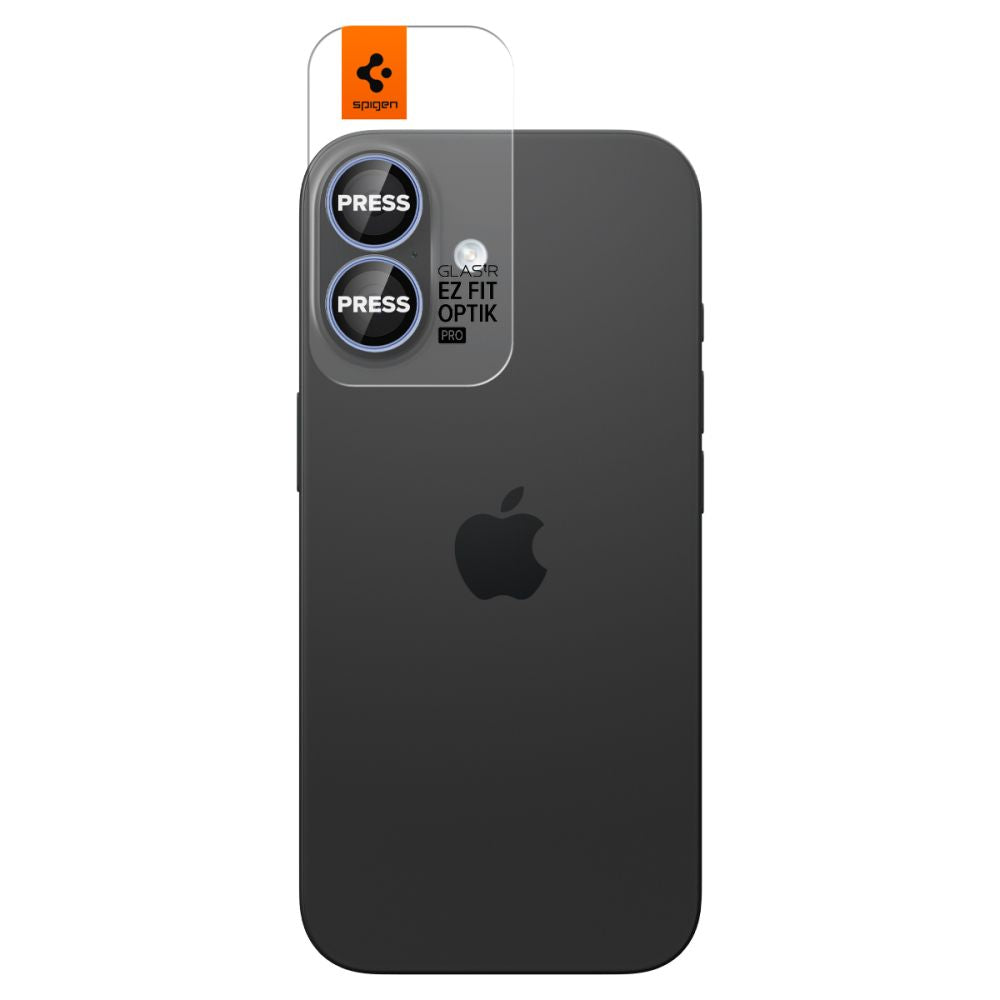 Kamera Beskyttelse Spigen Optik Pro Glas.Tr ”Ez Fit” Camera Protector 2 Pack Iphone 16 / 16 Plus / 17 Blå