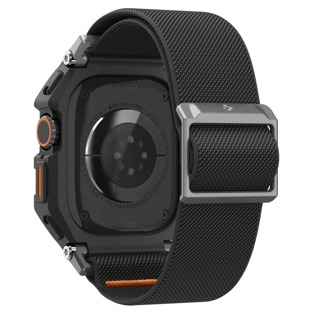 Spigen Lite Fit Pro & Hærdet Glas Til Apple Watch Ultra 1 / 2 / 3 / 4 (49 Mm) Matsort