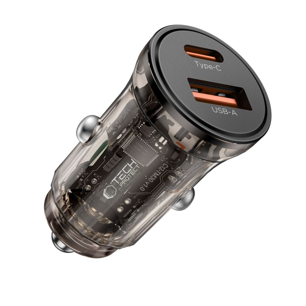 Tech Protect Cc01 2 Ports Biloplader Pd 30 W / Qc3.0 Sort