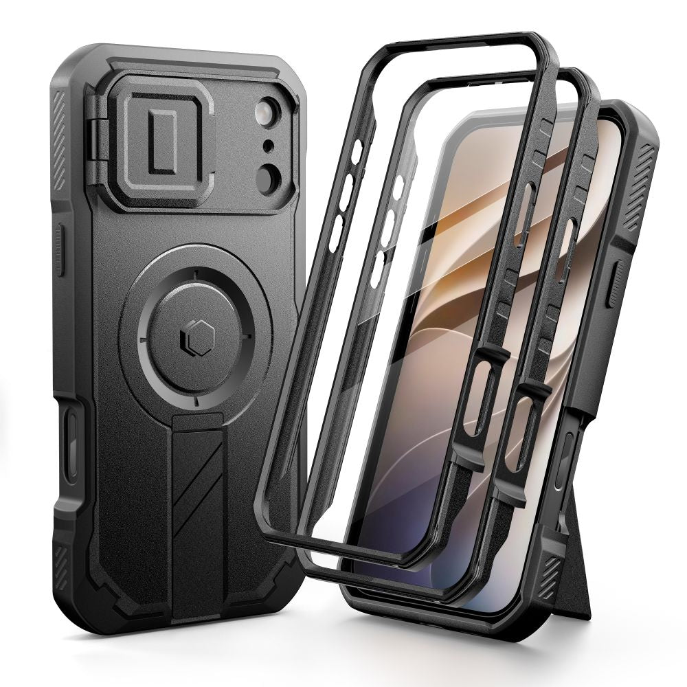 Tech Protect Kevlar Magsafe 2 Sæt Iphone 17 Pro / 18 Pro Sort