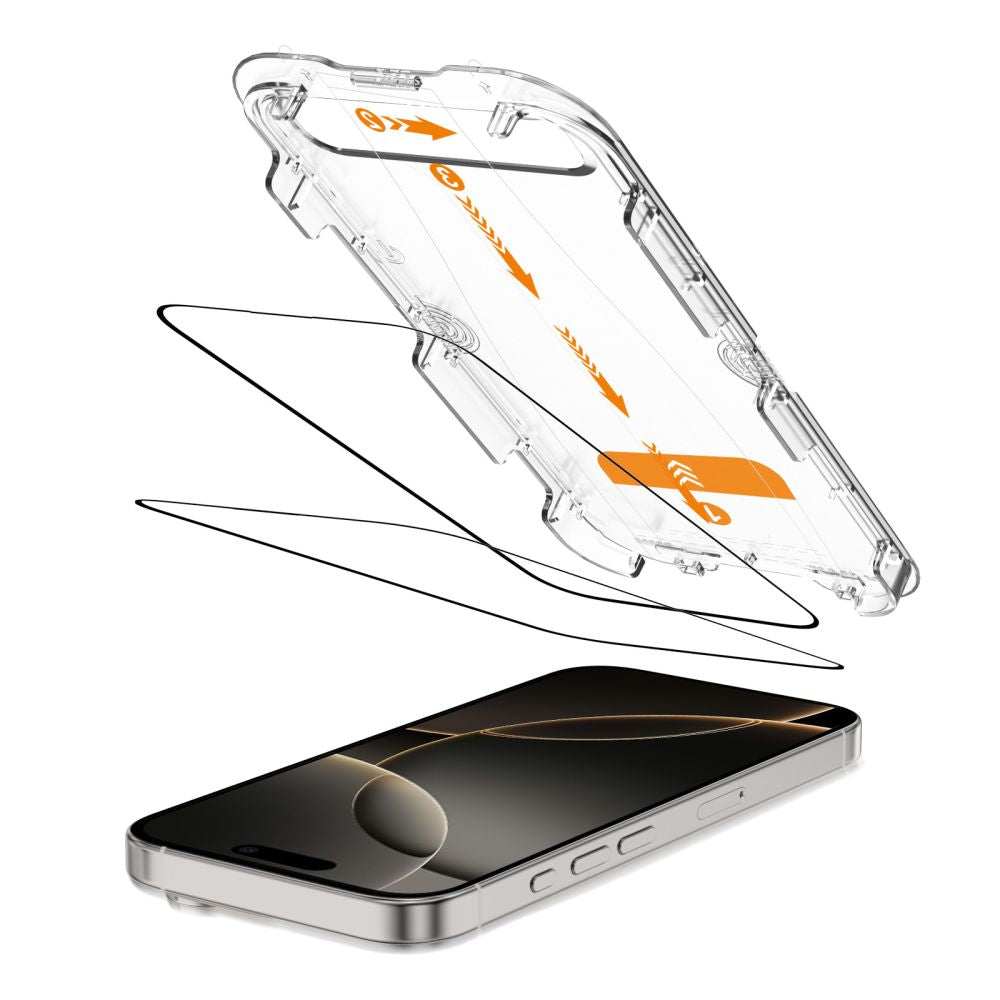 Hærdet Glas Tech Protect Quick Set+ 2 Pack Iphone 16 Pro Black