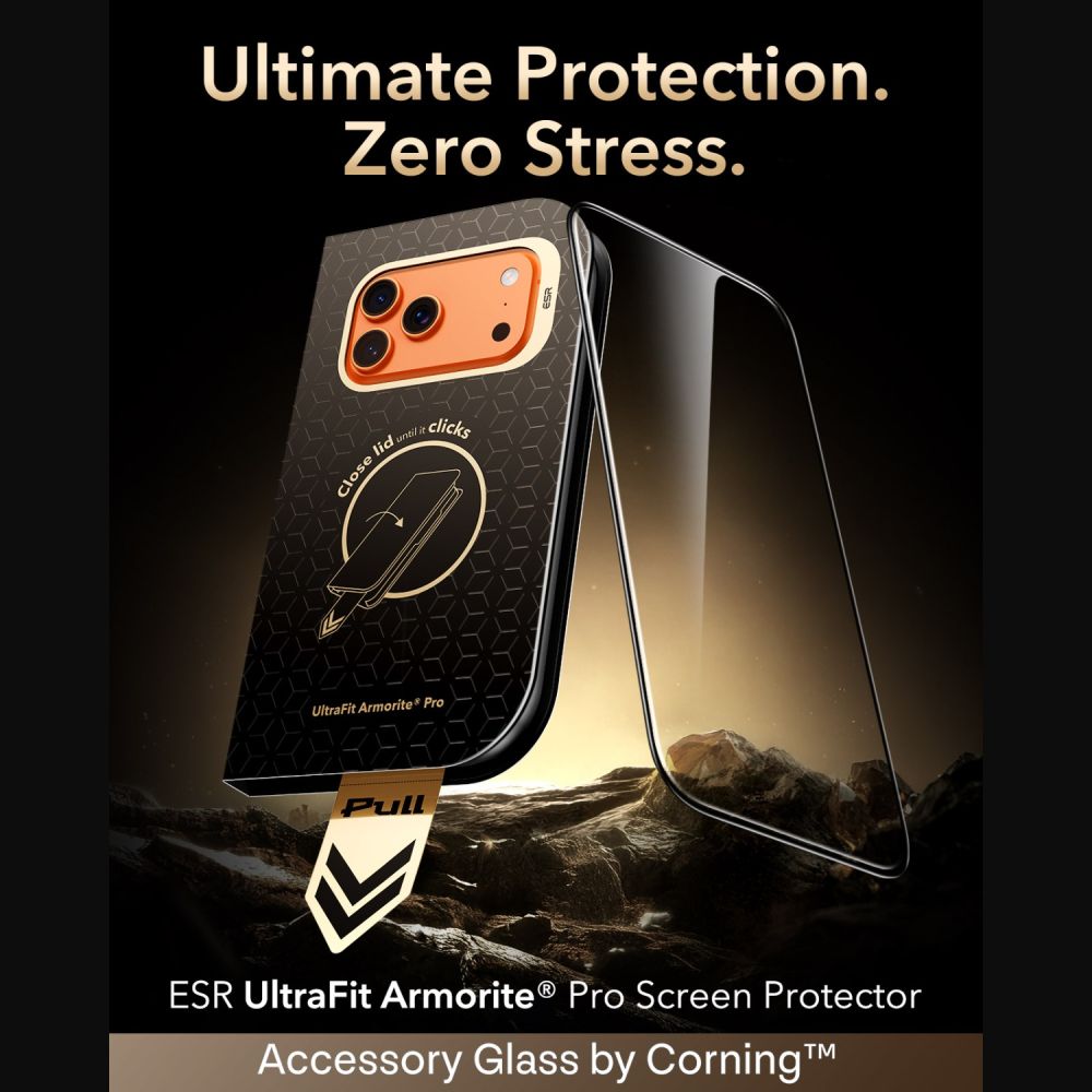 Hærdet Glas Esr Ultrafit Armorite Pro Hærdet Glas Iphone 17 Pro Max / 18 Pro Max Sort