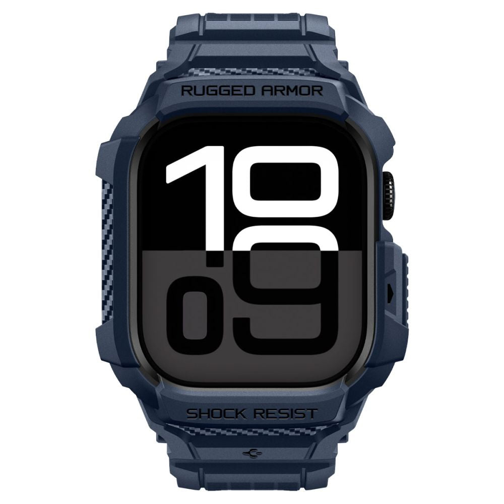 Spigen Rugged Armor ”Pro” V2 Apple Watch 10/11 (42 Mm) Marineblå