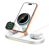 Tech Protect A51 Arcticboost 3 I 1 Magnetisk Mag Safe Trådløs Oplader 25 W Qi2.2 Hvid