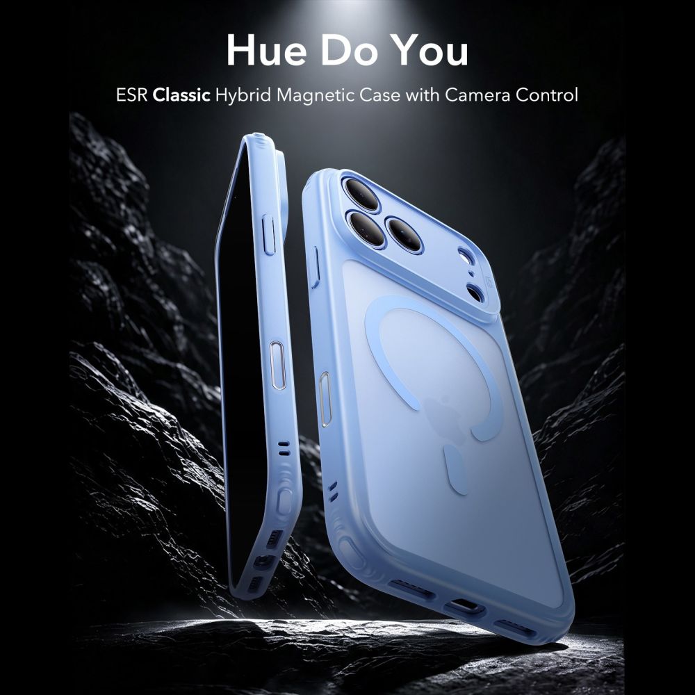 Esr Classic Hybrid Magsafe Iphone 17 Pro Max / 18 Pro Max Frosted Lysblå