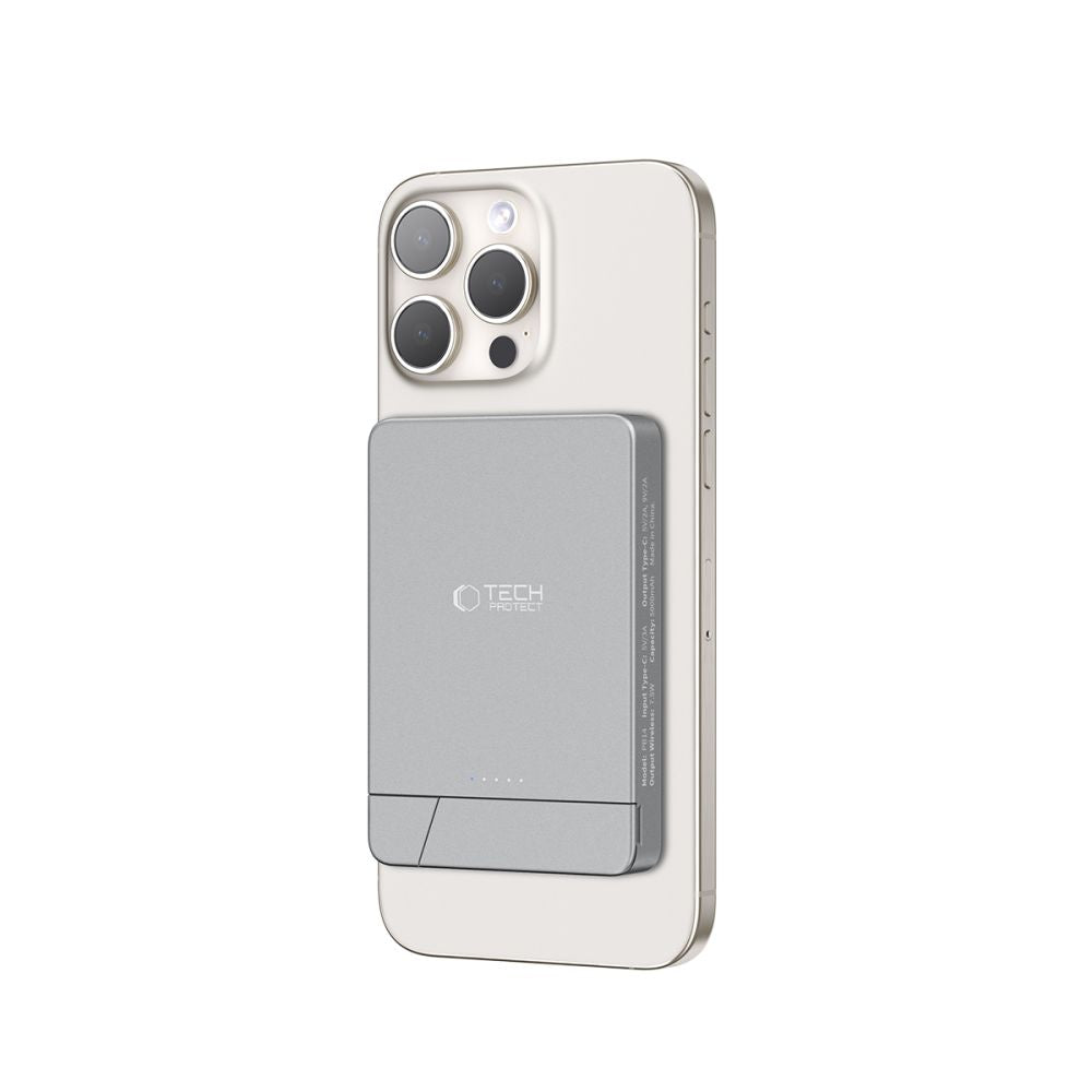 Tech Protect Pb14 Lifemag Magsafe Powerbank 5000 M Ah Spacegrå