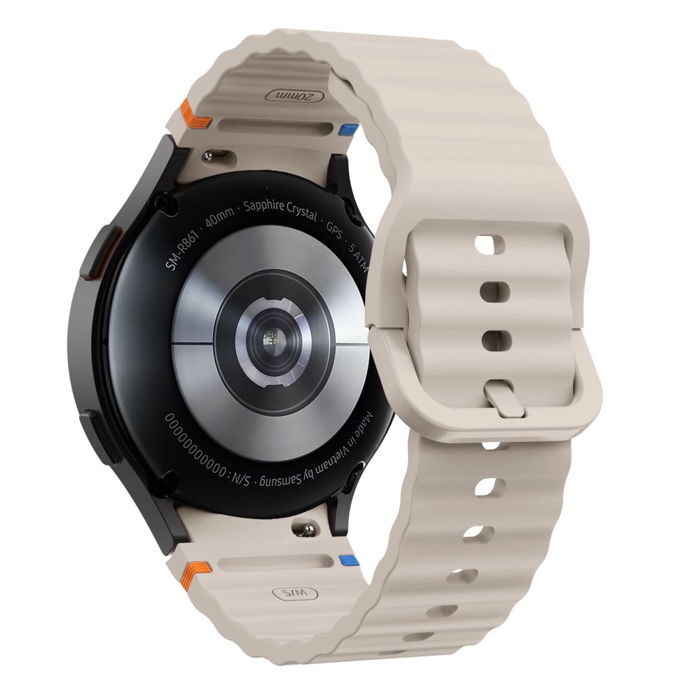 Tech Protect Silikone Sport Samsung Galaxy Watch 4 / 5 / 5 Pro / 6 / 7 / Fe Starlight
