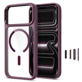 Tech Protect Magmat Magsafe Cc Iphone 17 Pro / 18 Pro Burgundy/Clear