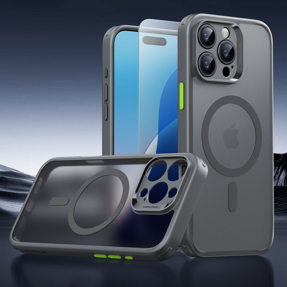 Esr Classic Pro Sæt Halolock Magsafe Iphone 16 Pro Max Frosted Grå