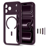 Tech Protect Magpeak Magsafe Cc Iphone 17 Pro Max / 18 Pro Max Burgundy/Clear
