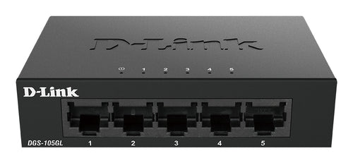 D-Link DGS-105GL/E netværksswitch Ikke administreret Gigabit Ethernet (10/100/1000) Sort