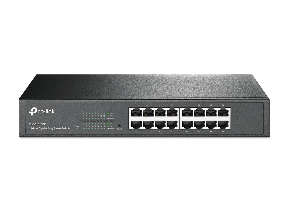 TP-Link TL-SG1016DE Administreret L2 Gigabit Ethernet (10/100/1000) 1U Sort