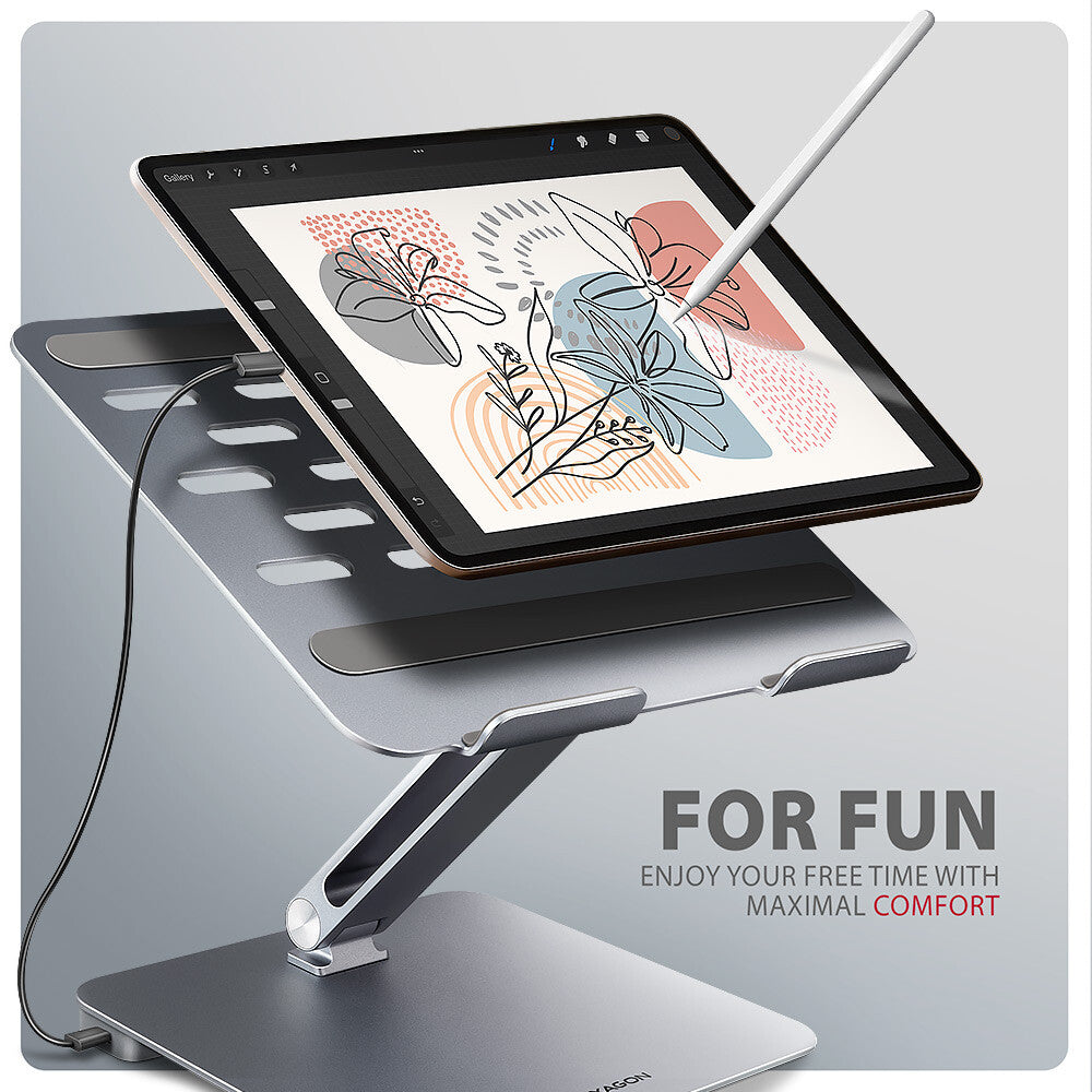 Axagon HMC-STND laptop stativ Sølv 43,9 cm (17.3")