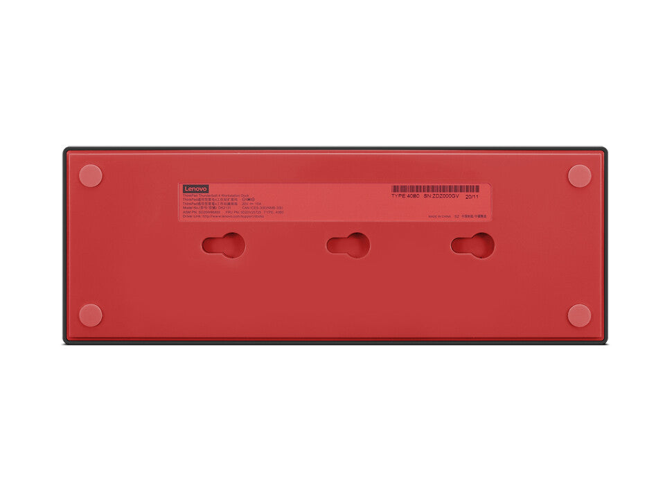 Lenovo 40B00300EU dockingstation Ledningsført Thunderbolt 4 Sort, Rød