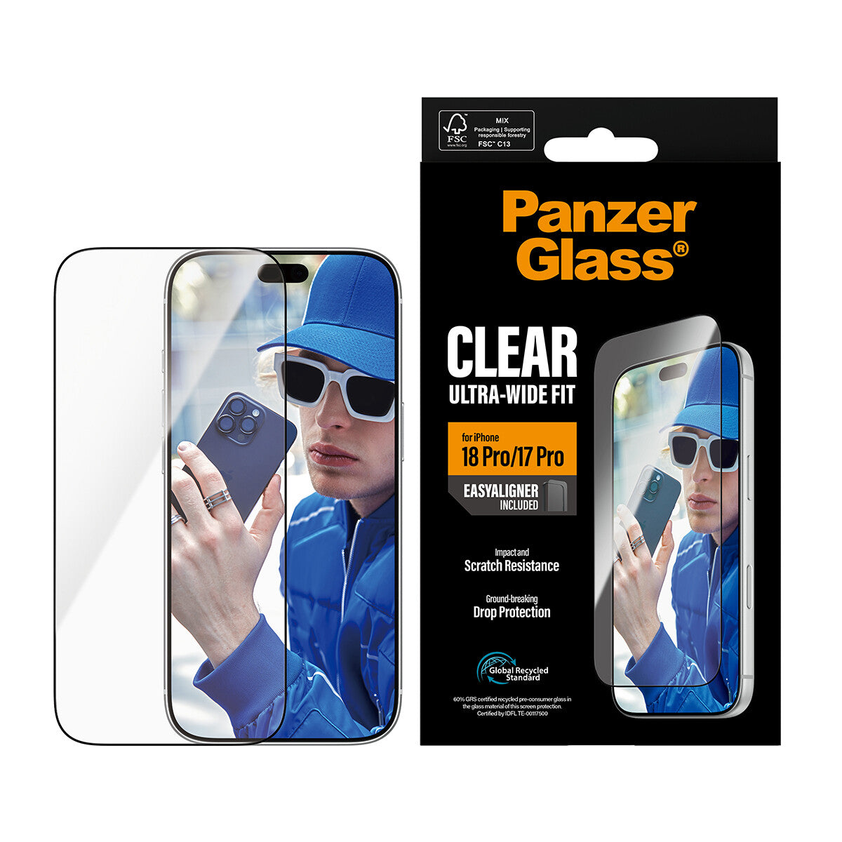 PanzerGlass Clear Ultra-Wide Skærmbeskytter til iPhone 18 Pro