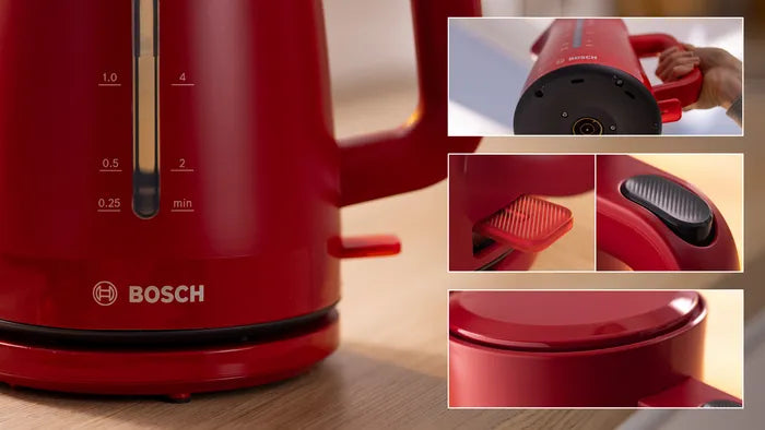 Bosch TWK3M124 elkedel 1,7 L 2400 W Rød