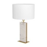 Eglo Belesar H67 børstet messing/hvid bordlampe