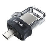 SanDisk 173384 USB-nøgle 32 GB USB Type-A / Micro-USB Sort, Transparent