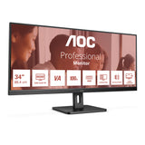 AOC U34E2M computerskærm 86,4 cm (34") 3440 x 1440 pixel Wide Quad HD Sort