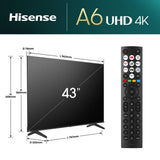 Hisense UHD Smart TV 43A6N ČR