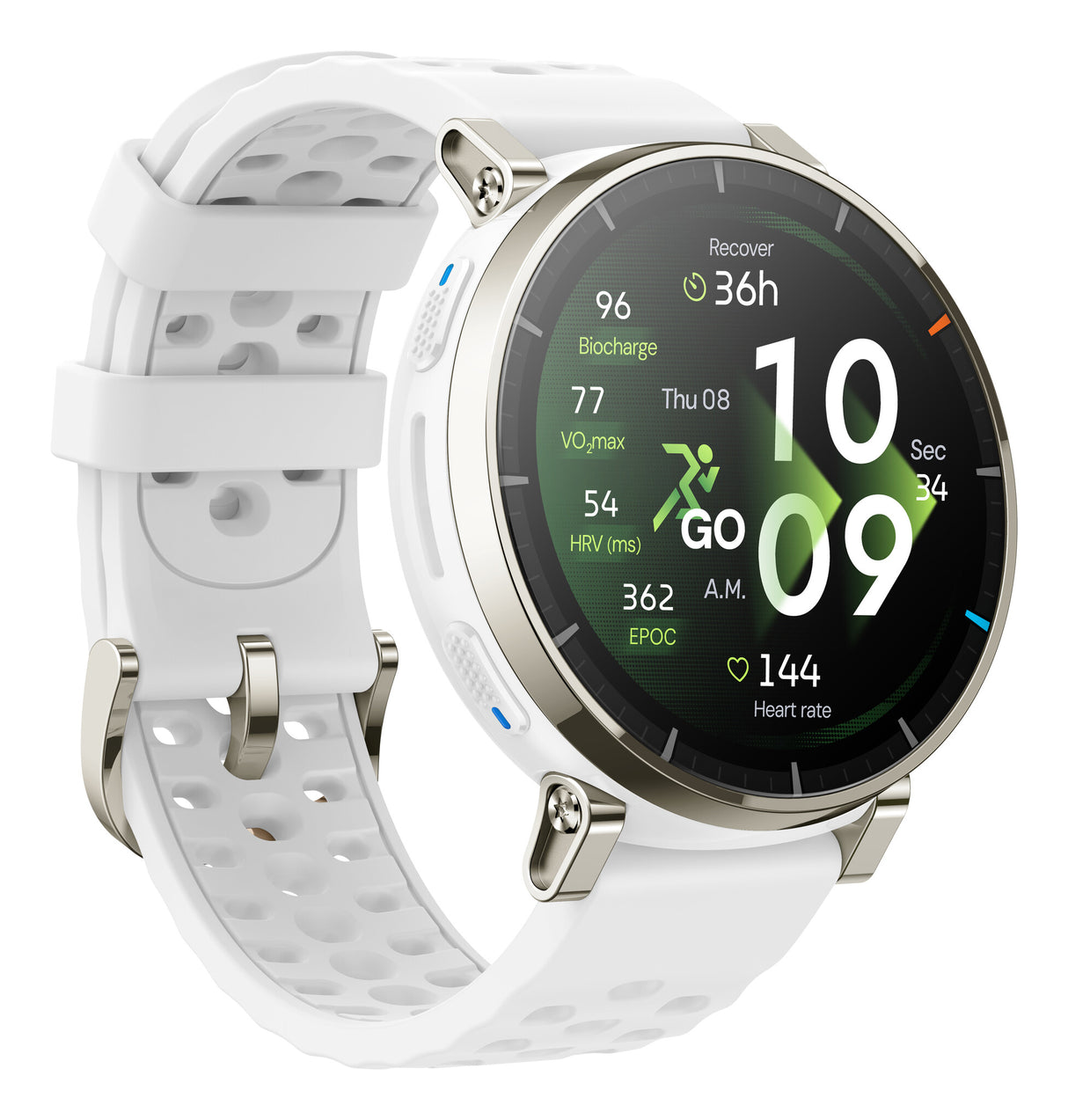 Amazfit Active 3 3,35 cm (1.32") AMOLED Digital 466 x 466 pixel Berøringsskærm Guld GPS (satellit)